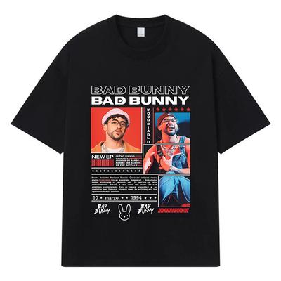 2026 Bad Bunny Imprimat Grafic Streetwear Y2k Harajuku Haine Tricou 100% Bumbac Casual Supradimensionat Vara Tricou Bărbați