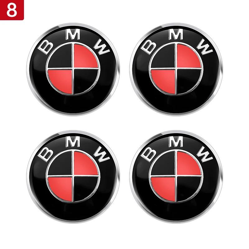 4 Stück 56MM 60MM 65MM Auto Radnabenabdeckung Aufkleber Felgenabdeckung Abzeichen Emblem für BMW E39 E87 E60 E46 E53 E90 F10 F20 F25 F30 X5