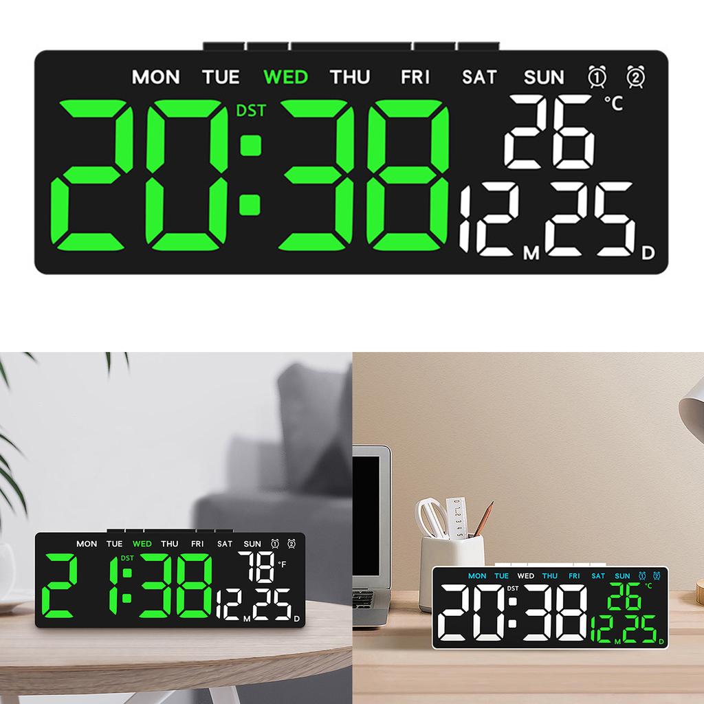 LED Display Digital Clock with Alarm Timer Date and Temperature Features for Modern Decoration
