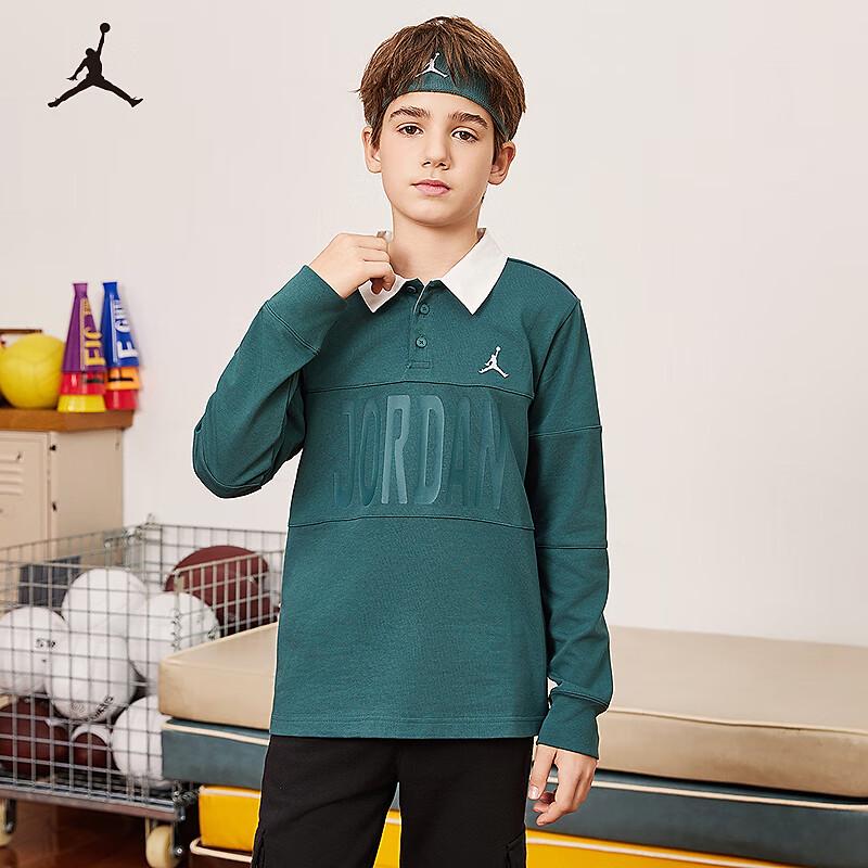 Jordan Boys  Long Sleeve Polo T-Shirt S