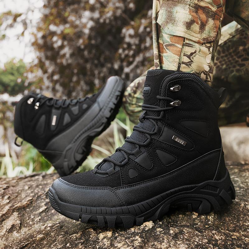 Desert Hiking Boots Mens High Top Outdoor Climbing Mountaineering Shoes Men Platform Boots