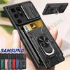 Hoesje Voor Samsung S2 S24 Ultra A6 A G Standaard Ring Camera Militaire Kwaliteit Kaartsleuf Cover Coque Capa Fundas