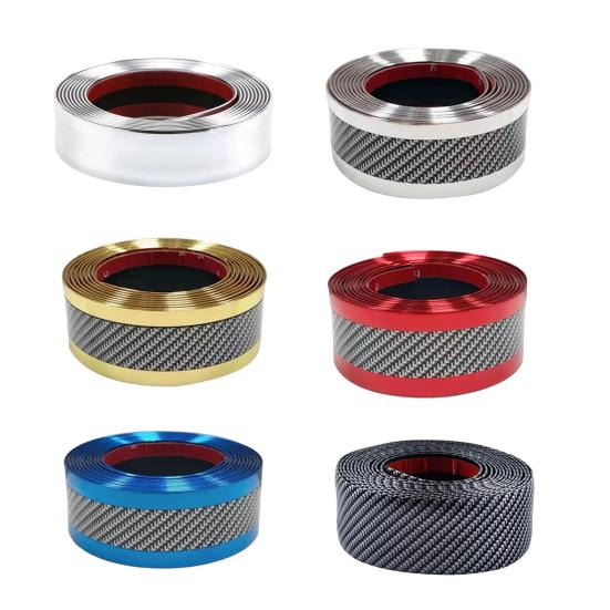Carbon Fiber Car Door Protector Stickers Scratch-resistant Film Auto Trunk Sill Scuff Guard Tape for Enhanced Sealing Noise Reduction