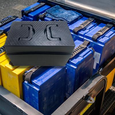 Bike Battery Box Container with Foldable Handle Shatterproof Portable Carry Case for Electric