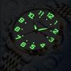 Men's Large Dial Digital Quartz Watch, Steel Band, Dual Calendar In English & Chinese, Waterproof - Ideal for Seniors