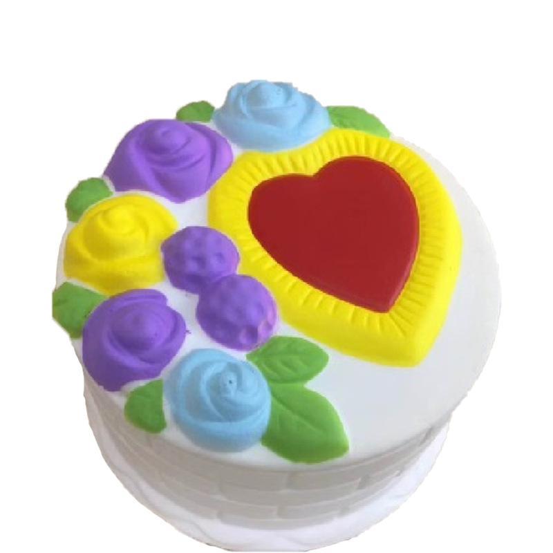 Soft Non-Toxic Strawberry Cake Squeeze Toy Simulated Food Stress Relief Fidget Toy for Boys Girls Birthday Gift