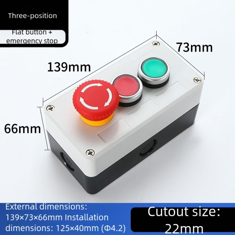 Button Switch Control Box with Waterproof Connector for Secure and For Durable Use in Outdoor and Industrial Settings