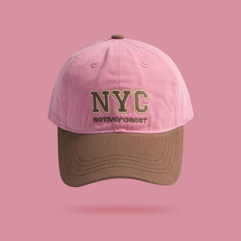 Baseball Korean Style Baseball Cap Fashion Autumn New Contrasting Color Splicing  Letter Embroidery Fresh Sweet Casual