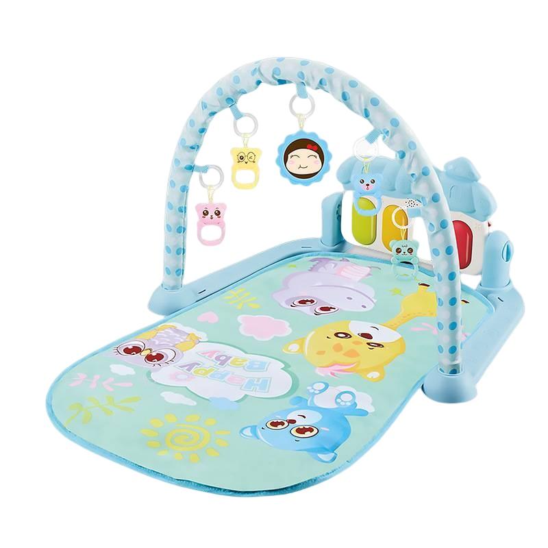 

Тренажерный зал Фитнес Детский Пианино Рама Сенсорная Игрушка Многофункц Музыкальная Погремушка Педальный Коврик Ползание Blue Owls
