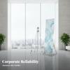 Cross-Frame Banner Stand Stable X Portable for Restaurants