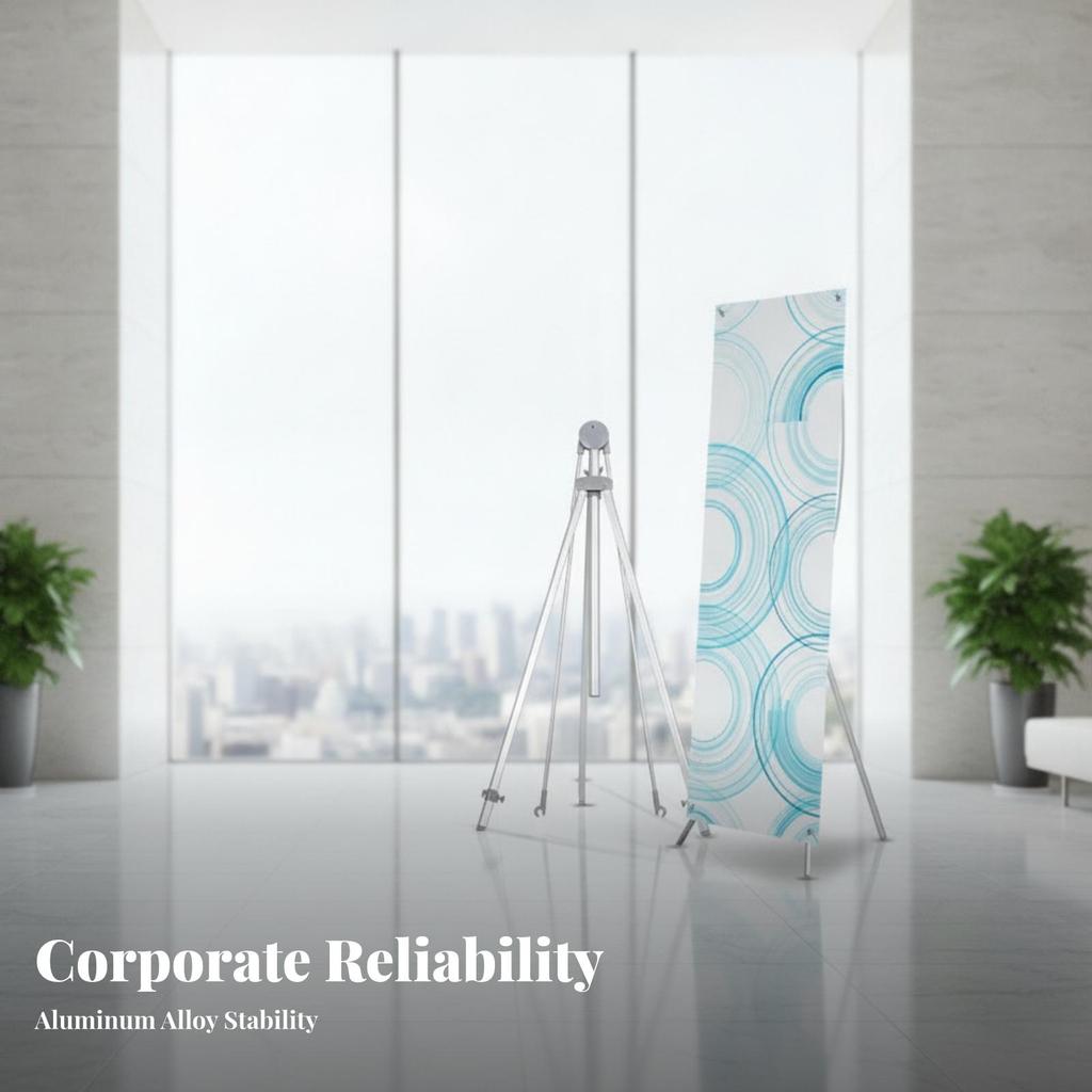 Cross-Frame Banner Stand Stable X Portable for Restaurants