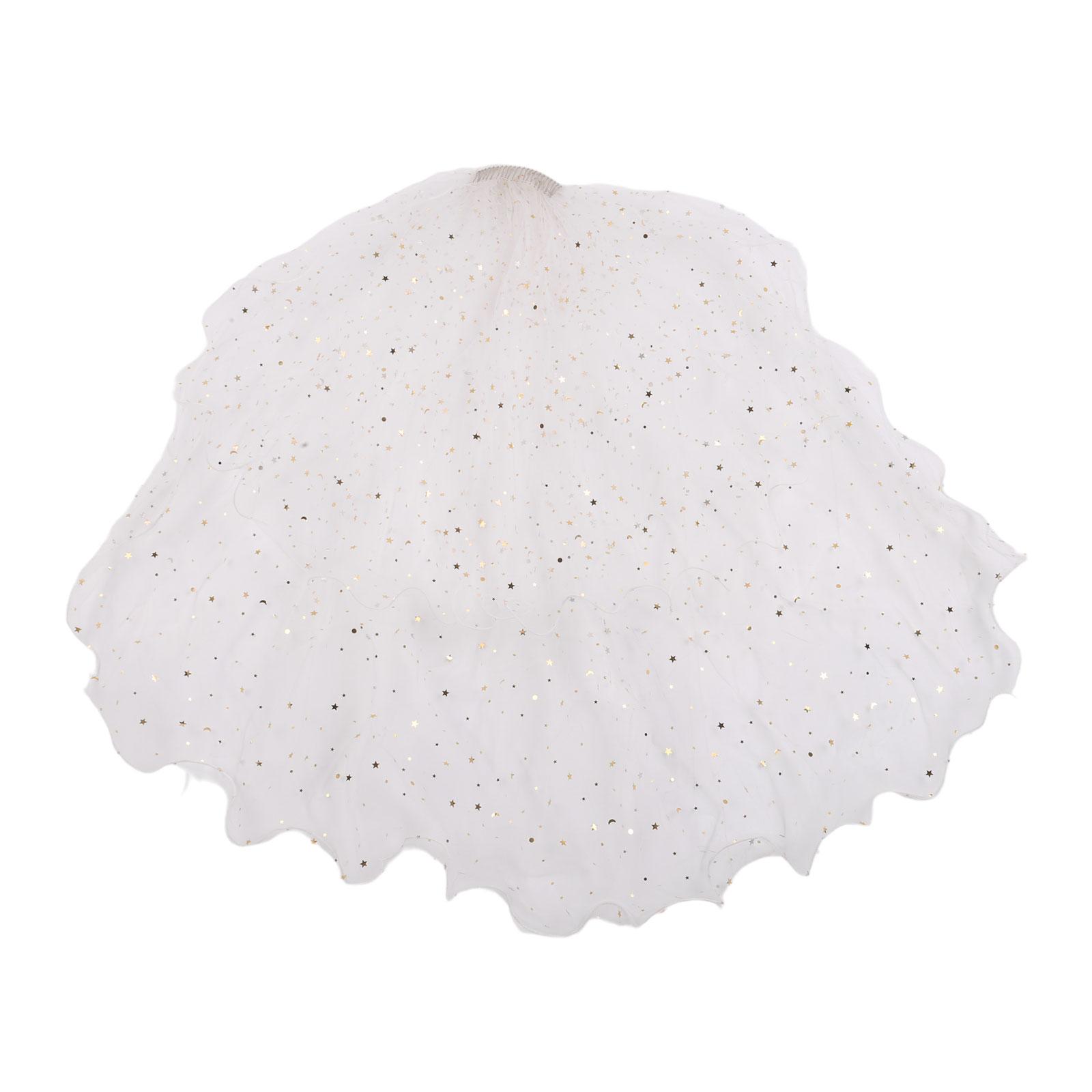 

Белая свадебная фата с гребнем для волос, оборкой по краю, фата средней длины, свадебное украшение для невесты, фата для помолвки белый