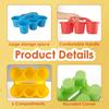 2025 6PCS PP Colorful Plastic Cup Organizer Classroom Basket Saving Space Portable Stackable Portable With Handle
