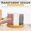 5 Grid Food Grain Storage Container Plastic Kitchen Storage Containers with 360 ° Rotating Base Transparent Grain Rice Dispenser