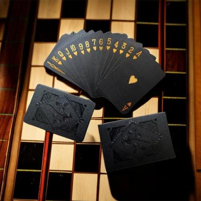 1PC Rose Black Gold Poker Cards, set di carte da gioco, set di poker impermeabile,