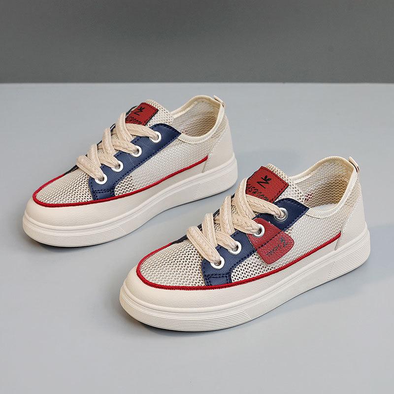 

Весенне-летние дышащие сетчатые туфли кэжуал с круглым носком и вставками, туфли на толстой подошве, увеличивающие рост 35 синий