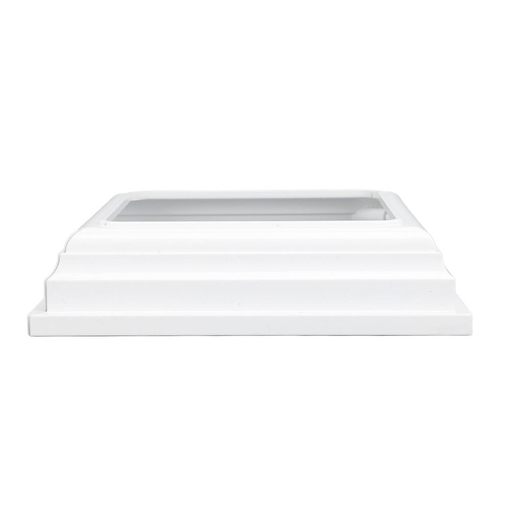 4PCS 4x4 Inch PVC Post Skirt Decorative Deck Column Cover Baluster Post Base Cover Deck
