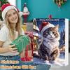Christmas Cat Advent Calendar Acrylic 2D Cartoon Cat Hanging Decorations 24 Days 2025 Xmas Countdown Calendar Gift for Cat Lovers Holiday Decoration
