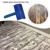 Blue Rubber Wood Grain Paint Roller with Handle Wood Texture Roller Handmade Clear Portable Practical DIY Graining Painting Tool