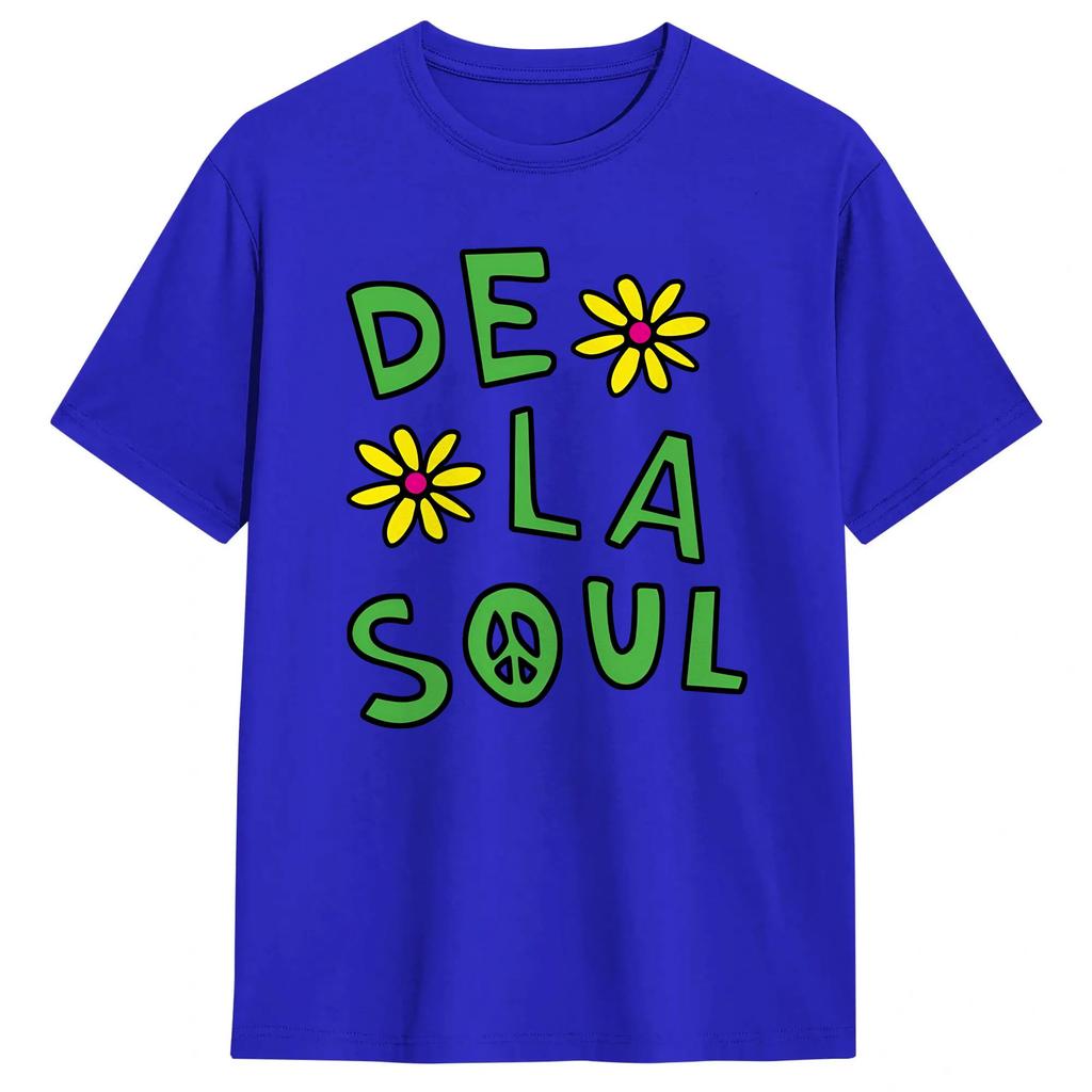 Unisexs TShirts Hip Hop De La Soul Funny Cotton Tees Short Sleeve T Shirt Crew Neck Clothing Gift Idea