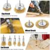 Car Detailig Brushes Set Drill Brush Attachment Set Heavy Duty Power Scrubber Brushes for Bathroom Kitchen Auto Cleaing Supplies