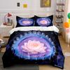 Moon Phases Lotus Meditation Decor 3PCMultiple Sizes Kid's and Adults' Bedroom Exquisite 3PC Bedding Set Gift
