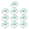 10Pcs Transparents Blank Keycap Set 1.25U MOA Profile Crystal Translucents Keycaps for Mechanical Keyboards