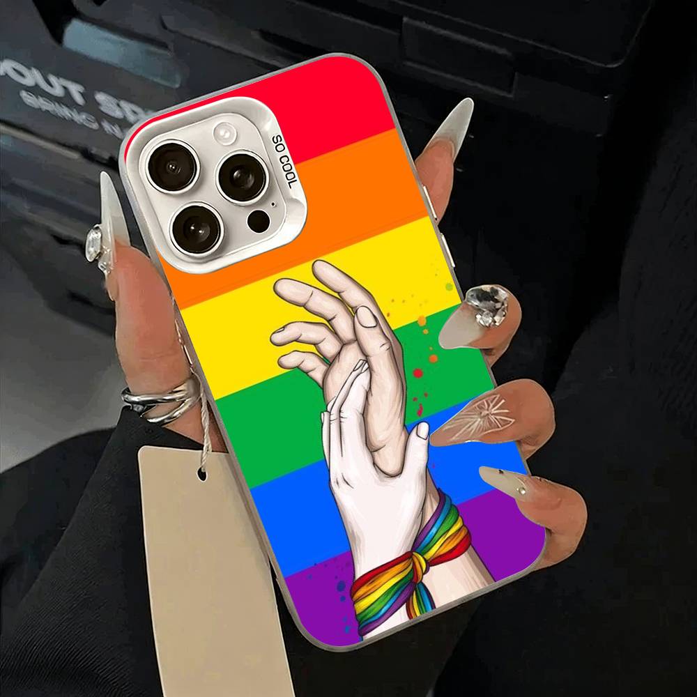 Lesbian LGBT Rainbow Pride Phone Case For IPhone 17 Air 16 15 14 13 12 11 Pro Max White  Sliver  Hard Cover