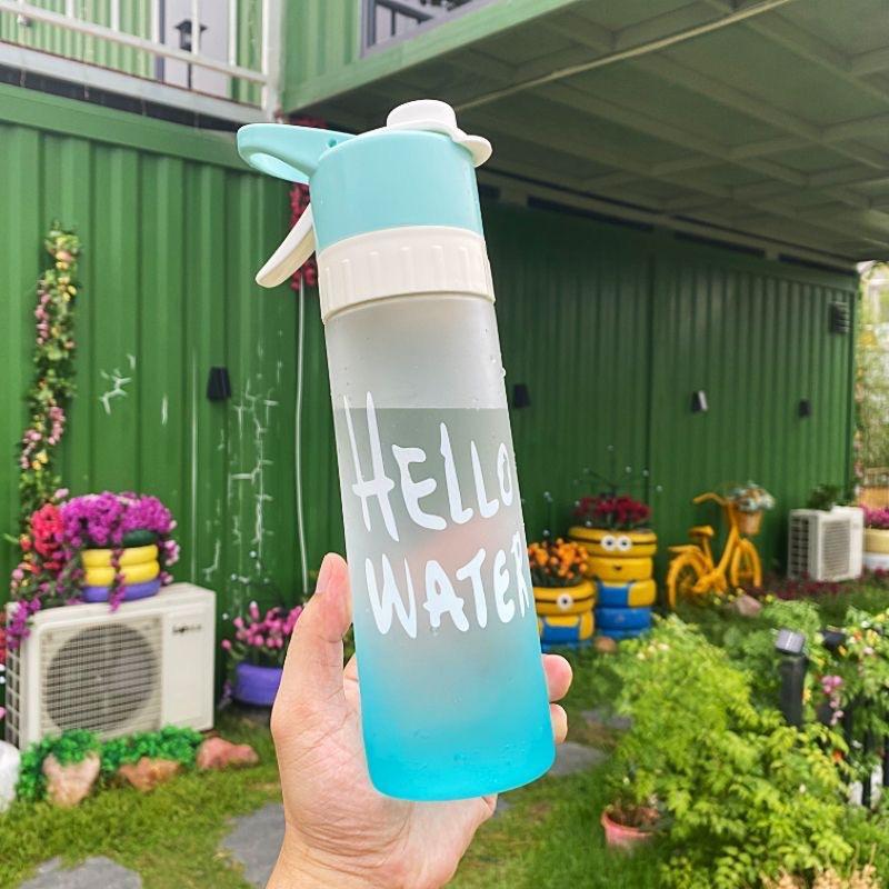 650ml Large Capacity Spray Water Bottle BPA Free Outdoor Sport Fitness Travel Drinkware Fitness Center Water Cup