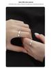 Banyan Tree S925 Silver Textured Open Couple Rings - Ideal Birthday Gift for Girlfriend