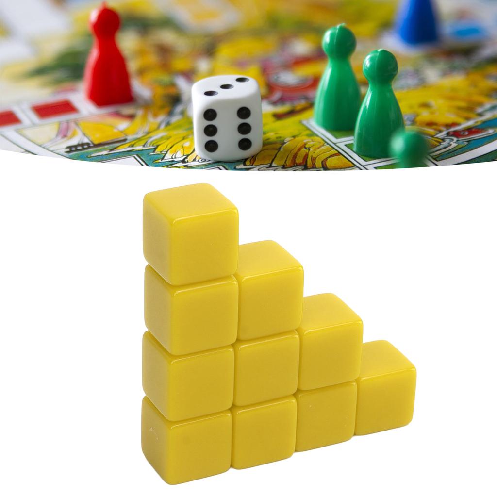 30 Pcs 16mm Dice Set Six Sided Blank Dice Write On Game for Math Teaching Education