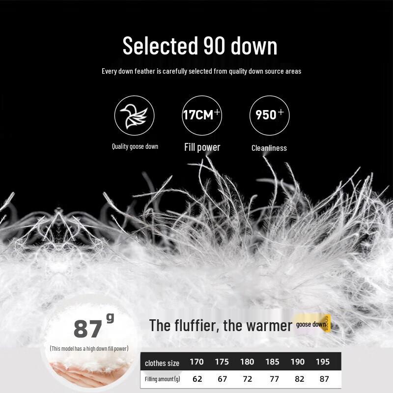 Yalu Men's 5-in-1 Detachable Hooded Mid-Length Goose Down Jacket