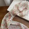 Long Striped Checkered Silk Scarf for Women Lattice Women Summer Scarf New Neck Scarf