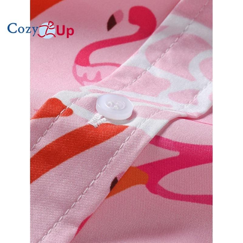 Cămașă casual pentru bărbați Cămașă de vară cu flamingo alb roz Cămașă Hawaii cu mânecă scurtă pentru bărbați