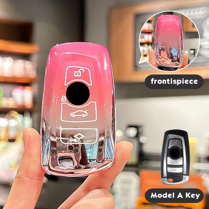 

Pink Tpu for BMW 1 3 5 7 Series X1 X3 X4 X5 X6 F10 F20 F30 F34 F11 F15 F16 F25 F31 M3 M4 E34 Car Key Case Cover Keyring
