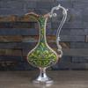 Elegant Embossed Flower Vases With Handle European Antique Metal Flower Arrangements Pot For Indoor Space Decors Gift