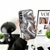 Metallic Pattern Phone Case For Samsung Galaxy A73,A72,A71,A70,A53,A52,A51,Soft Silicone Black Cover