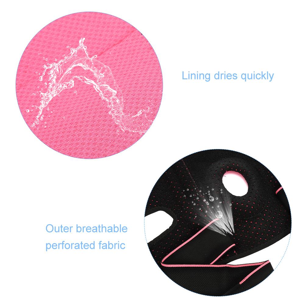 1pc Knee Brace with Side Stabilizers Breathable Sports Knee Support Protector(Black Pink )