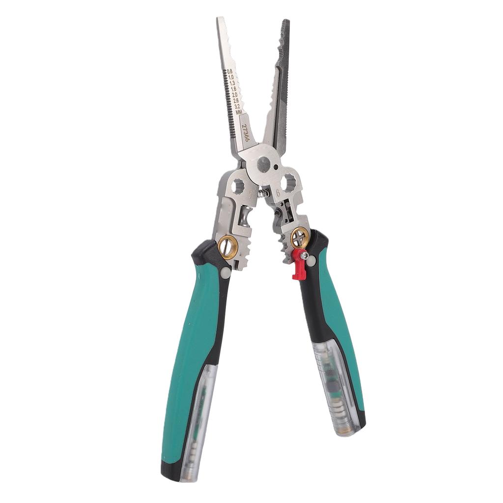 23 In 1 Wire Stripper with Detachable Electrical Tester   Winding Cable Cutting Crimping Stripping Tool Pointed Nose Pliers