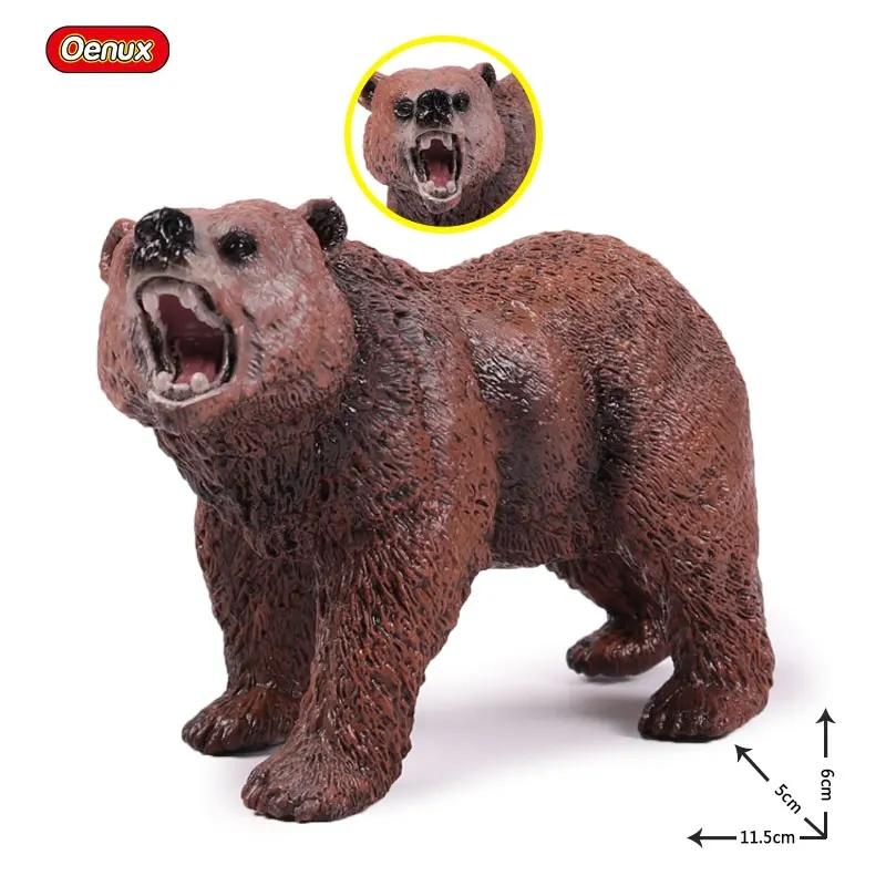 Oenux Simulation Wild Figurines Black Bear Wombat Raccoon Model Action Figures Forest Animals Toy Home Decoration Kids Education