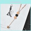 Stylish Geometric Titanium Steel Necklace For Women Elegant Long Tassel Design