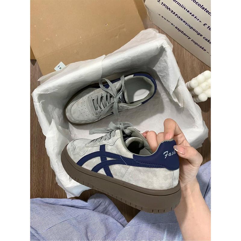 Women's Retro Thick-Soled German Training Shoes - Breathable, Versatile Casual Sneakers for Autumn & Summer