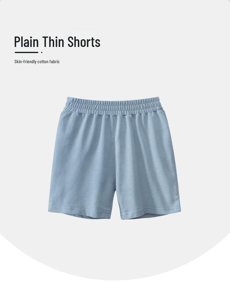 27kids Solid Color Children's Shorts for Babies - Mid-Length, Comfortable Fit