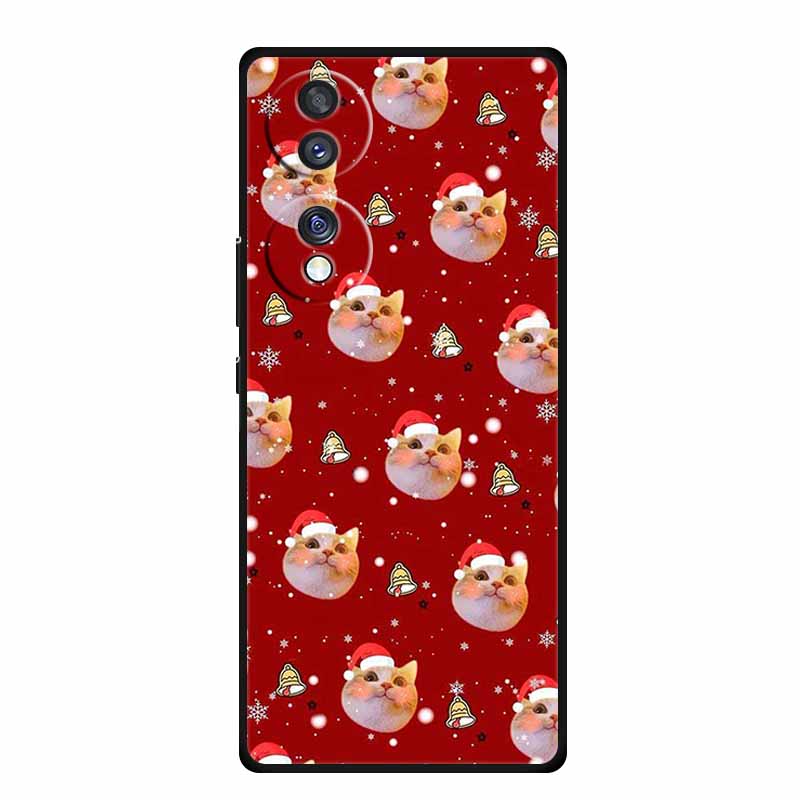 Case For Honor 70 Pro Plus Christmas Soft Silicone TPU Phone Back Cover For Huawei Honor 70 Pro+ Honor70 Lite Cartoon Capa Funda