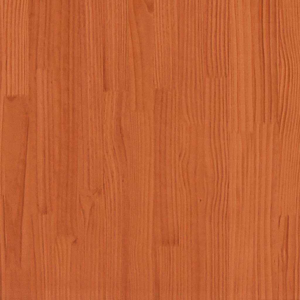 Solid Wood Bed Frame without Mattress Wax Brown 75 x 190 cm Pine Wood