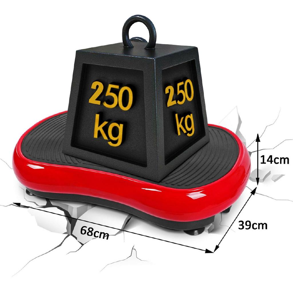 110V 250KG Max Bearing Exercise Fitness Slim Vibration Machine Trainer Plate Platform Body Shaper +Remote Watch+ RC+Resistance Band