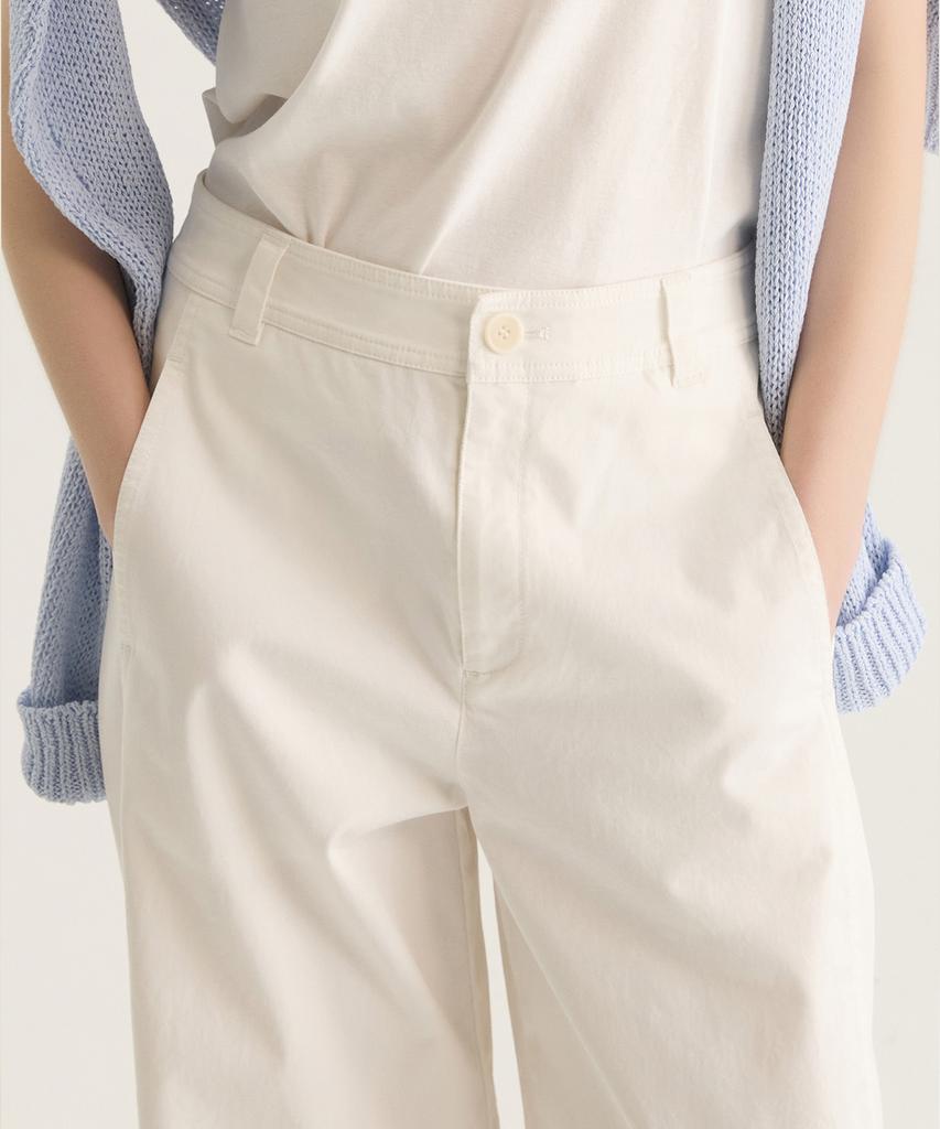 Oteumilkape Barrel Leg Pants - White