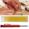 2.8mm Solid Carpenter Pencil Built-in Sharpener Scratch-resistant Graphite Manual Operation Woodworking Marking Pencil for Construction