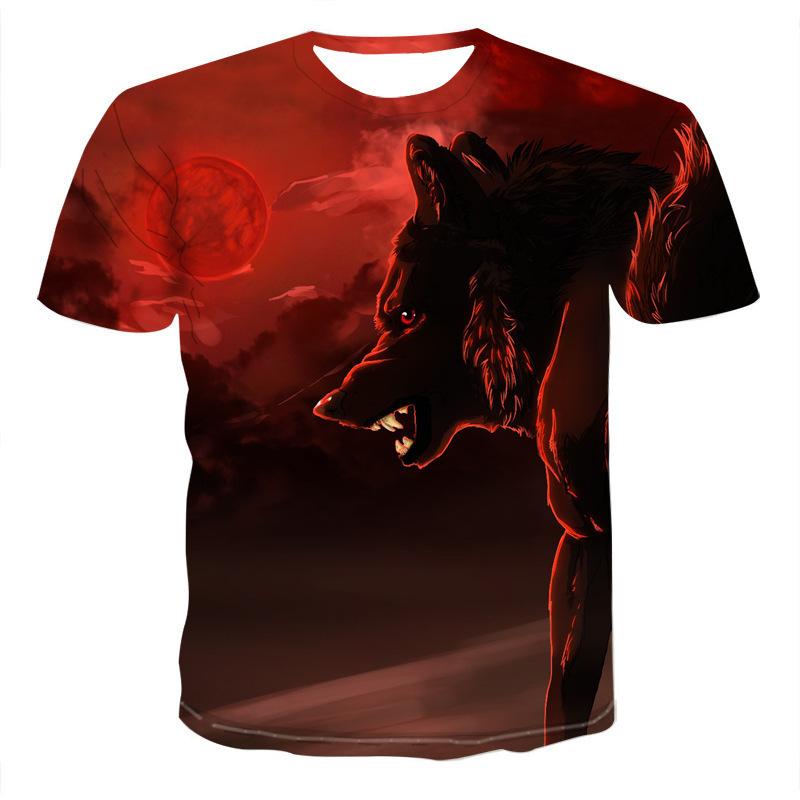 New Beast Animal Wolf Head Pattern 3D Printed T-shirt Plus Size Comfortable Personalized Daily Versatile Short Sleeve T-shirt