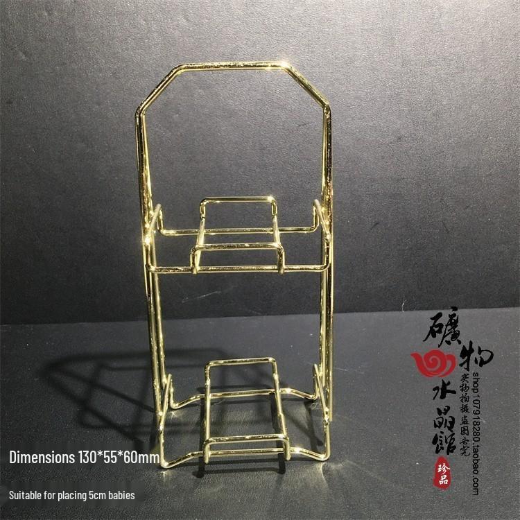 Wooden & Metal Mineral Crystal Ball Display Stand